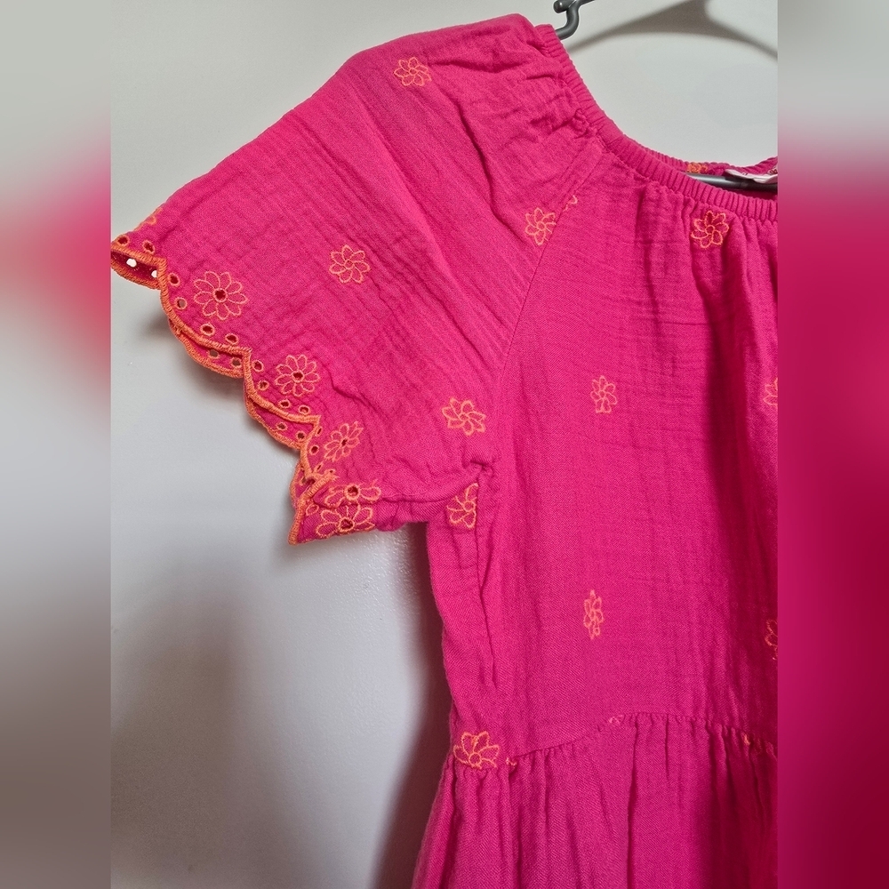 Cat & Jack Pink Flutter Sleeve Sundress Casual - Picture 6 of 8